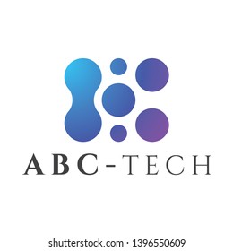 abstract technology or art logos, with simple styles and trendy gradient colors. looks luxurious and elegant.