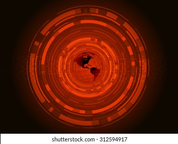 abstract technology atlas circles background design