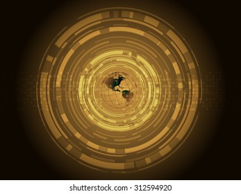 abstract technology atlas circles background design