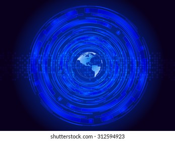 abstract technology atlas circles background design