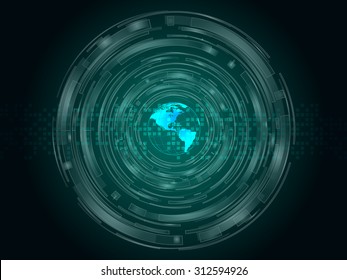 abstract technology atlas circles background design