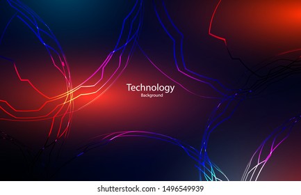 Abstract Technology background with 3D elements