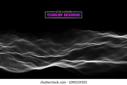 Abstract technology background. Background 3d grid.Cyber technology Ai tech wire network futuristic wireframe. Artificial intelligence . Cyber security background Vector illustration