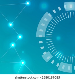 Abstract technology background banner futuristic business data technology modern concept, circuit board shape lines connecting link structure.
