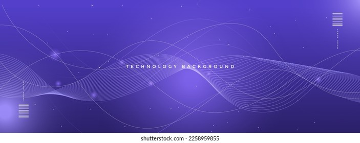 abstract technology background banner with gradient colors