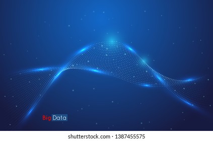 Abstract technology background. Big data visualization