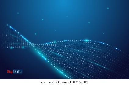 Abstract technology background. Big data visualization