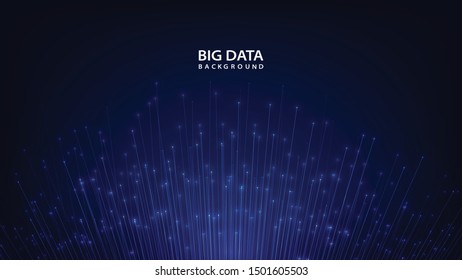 Abstract technology background with Big data. Internet connection, concept graphic design. Vector illustration