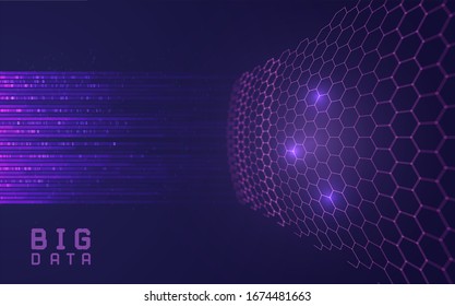 Abstract technology background. Big data for future technology. Artificial intelligence data research. Digital innovation concept for your design