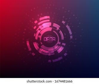 Abstract technology background. Big data for future technology. Digital innovation concept for your design