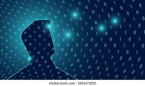 Abstract technology background. Big data for future technology. Artificial intelligence data research. Digital innovation concept for your design