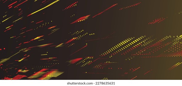 Abstract technology background. Big data digital code. Futuristic dots background. Science background. 3d rendering. Technology background vector.