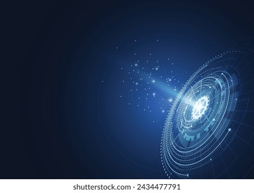 Abstract technology background with Big data. Internet connection, abstract sense of science and technology analytics concept graphic design. Vector illustration