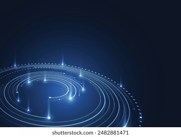 Abstract technology background with Big data. Internet connection, abstract sense of science and technology analytics concept graphic design. Vector illustration