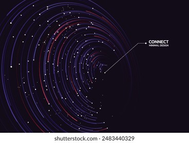 Abstract technology background with Big data. Internet connection, abstract sense of science and technology analytics concept graphic design. Vector illustration