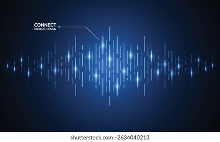 Abstract technology background with Big data. Internet connection, abstract sense of science and technology analytics concept graphic design. Vector illustration