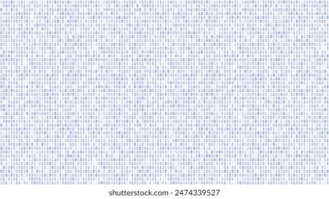 Abstract technology background. Binary code stream seamless vector pattern. Computer code seamless blue texture.