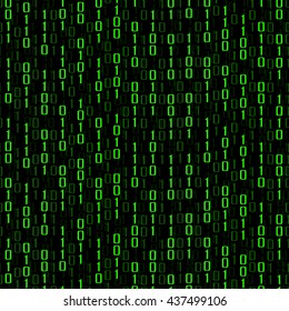 Abstract technology background with binary computer code, vector illustration