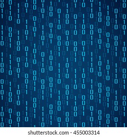 Abstract technology background with binary computer code, vector illustration