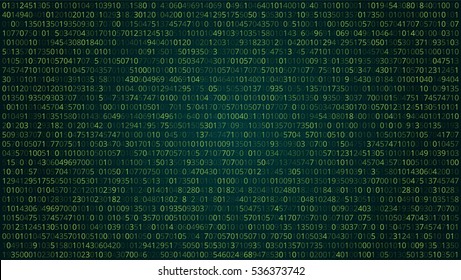 Abstract Technology Background. Binary Computer Code. Vector Illustration