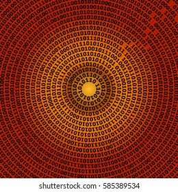 Abstract technology background with binary computer code, vector illustration eps 10