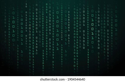 Abstract Technology Background. binary data and streaming binary code background. vector illustration EPS10