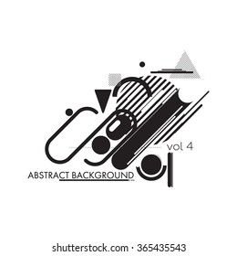 Abstract technology background black & white. simple vector illustration. Perfectly suited for the artwork, printing and web design