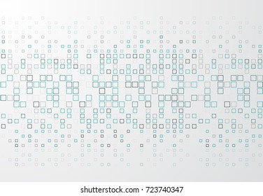 Abstract technology background with blue border squares pattern, Vector illustration 
