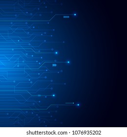 Abstract Technology Background , Blue circuit board