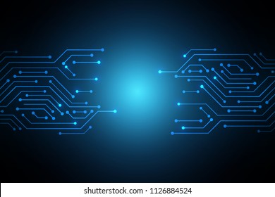 Abstract Technology Background , blue circuit board pattern