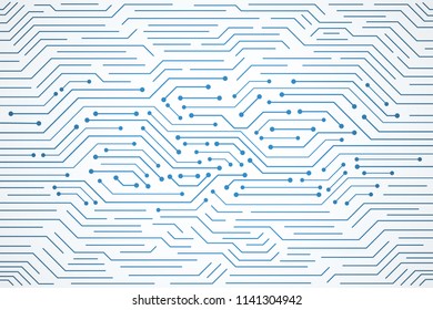 Abstract Technology Background , blue circuit board pattern
