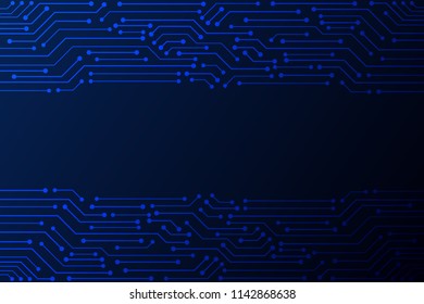 Abstract Technology Background , blue circuit board pattern
