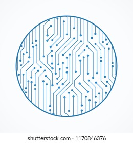 Abstract Technology Background , blue circuit board pattern