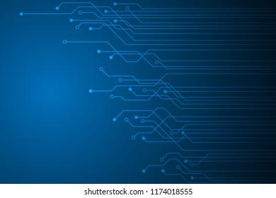 Abstract Technology Background , blue circuit board pattern