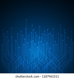 Abstract Technology Background , blue circuit board pattern