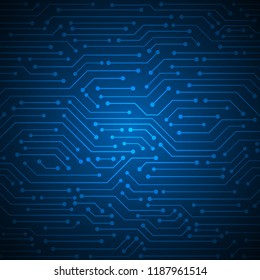 Abstract Technology Background , blue circuit board pattern