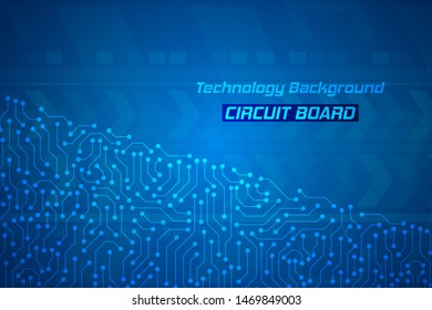Abstract Technology Background , blue circuit board pattern