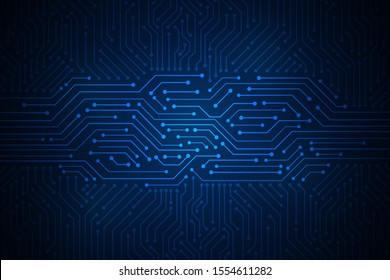 Abstract Technology Background , blue circuit board pattern