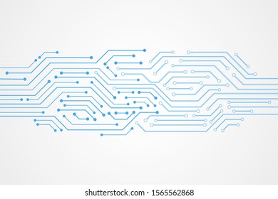 Abstract Technology Background, blue circuit board pattern