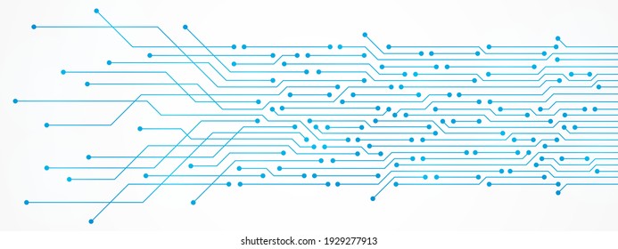 Abstract Technology Background, blue circuit board pattern, microchip, power line