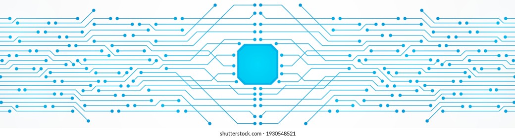 Resumen Tecnología Fondo, patrón de placa de circuito azul, microchip, línea de alimentación