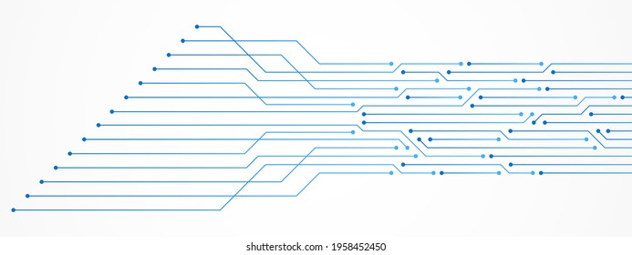 Abstract Technology Background, blue circuit board pattern, microchip, power line