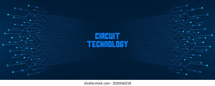 Resumen Tecnología Fondo, patrón de placa de circuito azul, microchip, línea de alimentación, espacio en blanco