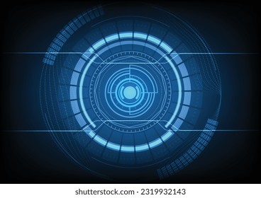 Abstract technology background with blue Hi-tech communication concept, stock vector