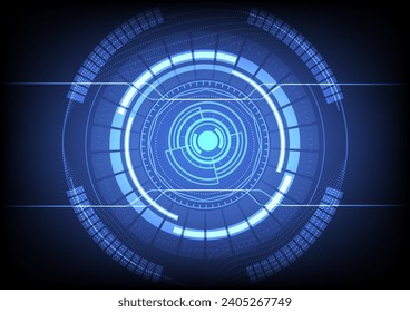 Abstract technology background with blue Hi-tech communication conceptt, stock vector