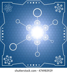 Abstract technology background , blue illustration