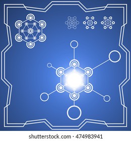 Abstract technology background , blue illustration