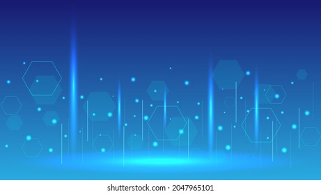 abstract technology background with blue light