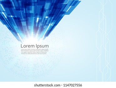 Abstract technology background. Blue line Technology background vector.
