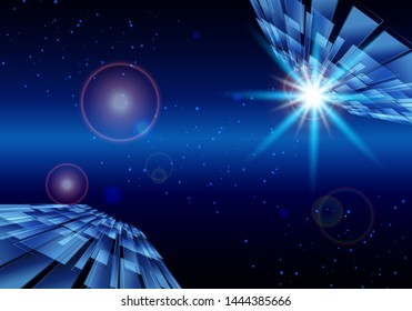 Abstract technology background. Blue line Technology background vector.